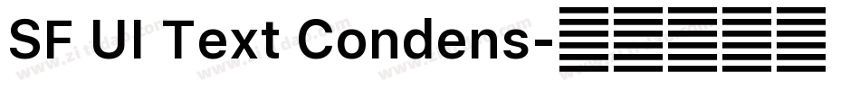 SF UI Text Condens字体转换